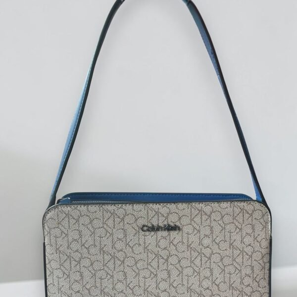 Calvin Klein Kili Bag Leather Beige and Blue