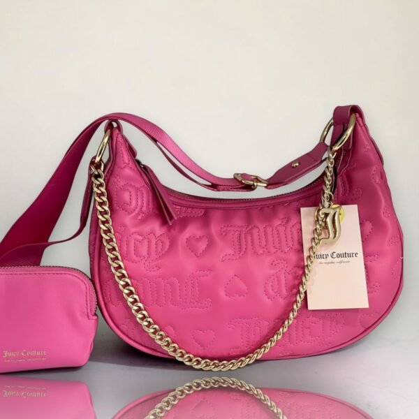 Juicy Couture Crossbody Bag Puff Half Moon Pink