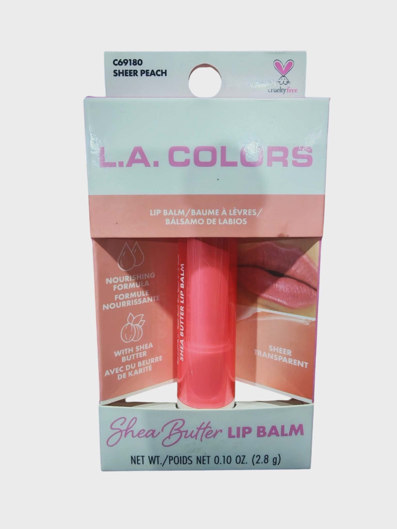 LA COLORS SHEA BUTTER LIP BALM SHEER PEACH C69180