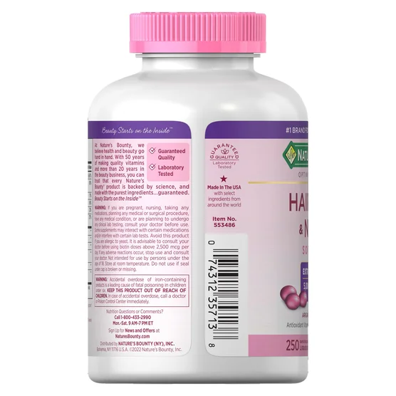 Nature's Bounty Hair, Skin and Nails, 250 Softgels - Image 4