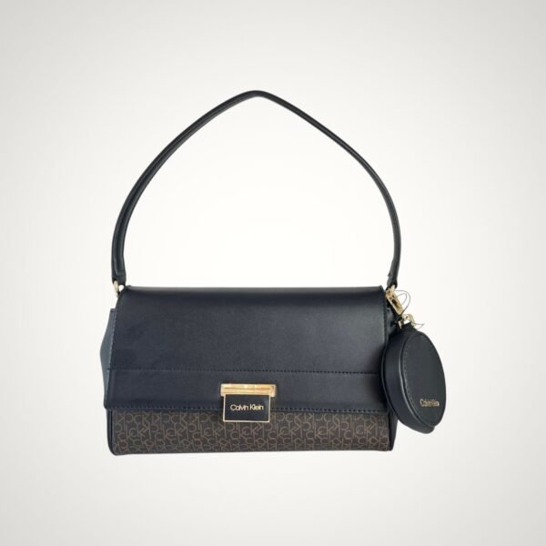 Calvin Klein Shoulder Bag Brown/Black Leather