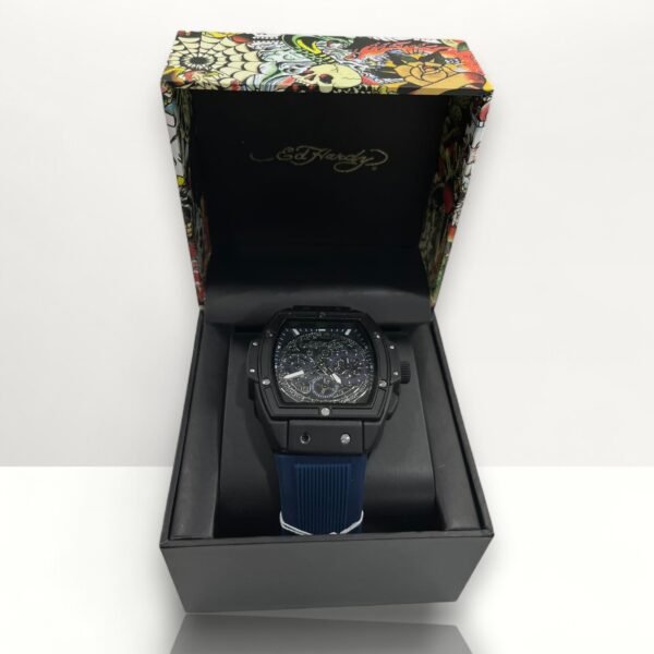 Ed Hardy Men's Watch Blue Silicone Strap