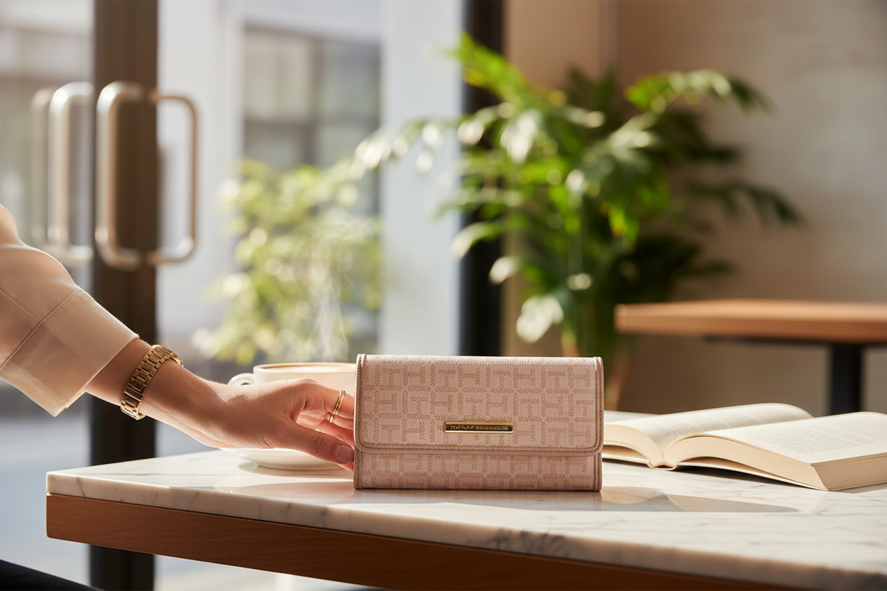 Tommy Hilfiger Long Wallet Blush Gold - Image 3