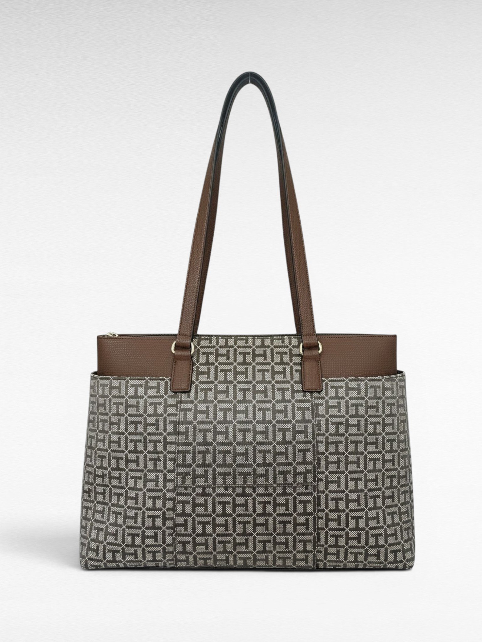 Tommy Hilfiger Brown Canvass Tote Bag 69J8910 280 EIC - Image 3
