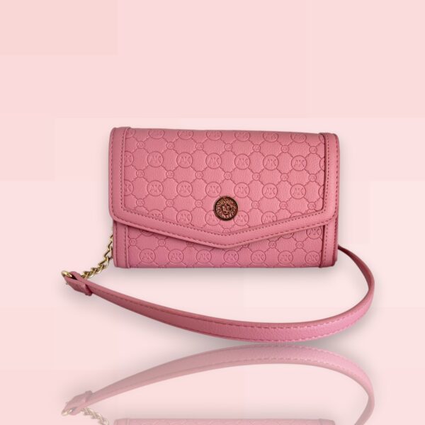 Anne Klein Wallet on a Chain Leather French Mauve Item #11120