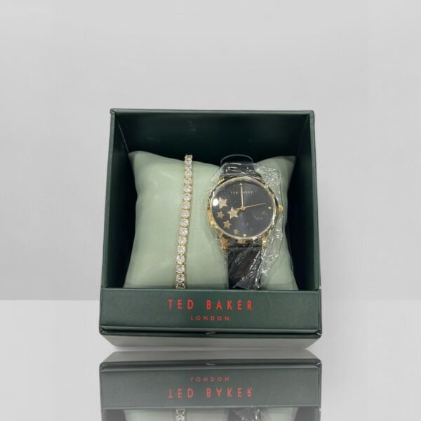 Ted Baker Women's Watch Leather Strap With Diamond Bracelet