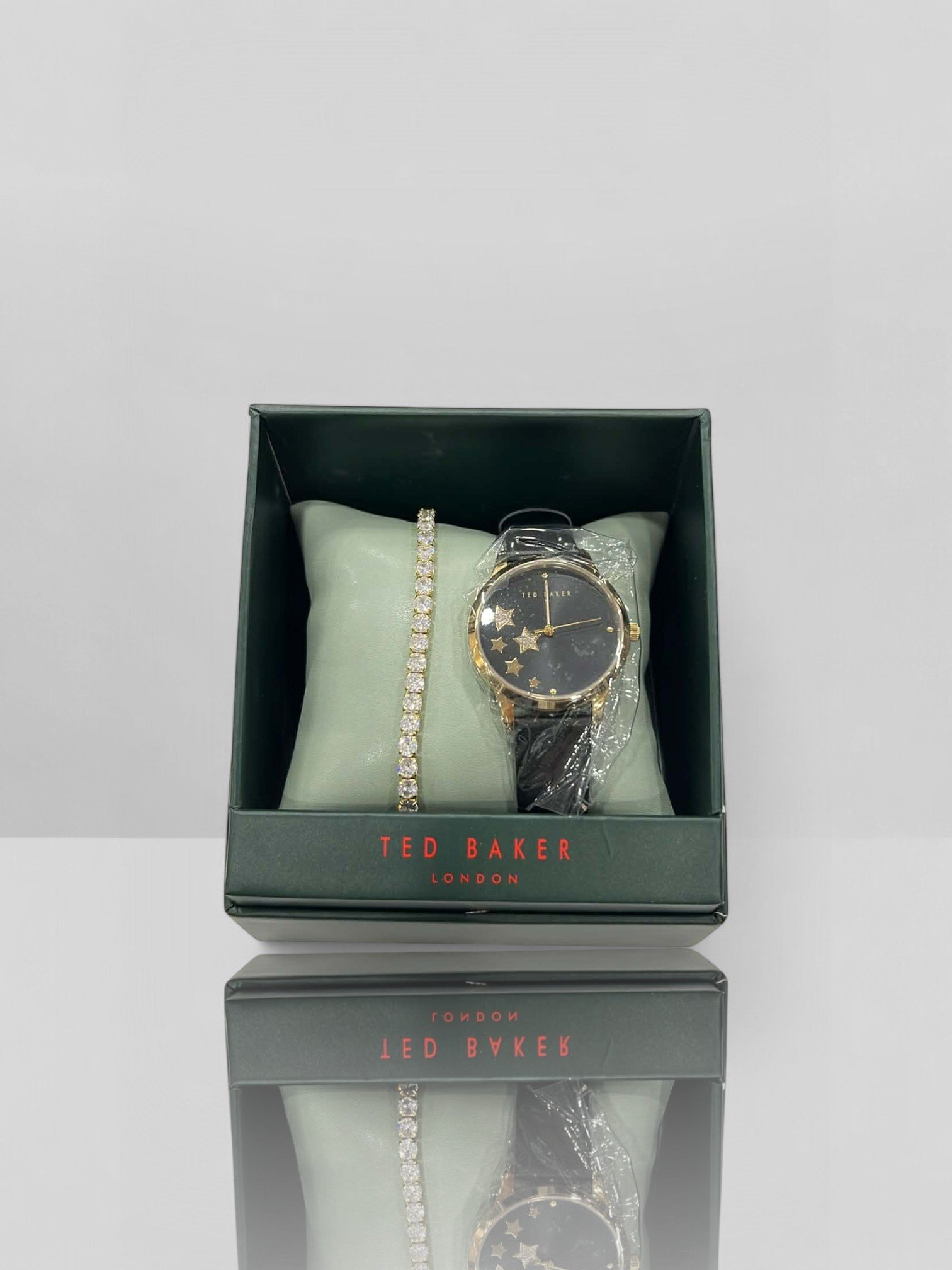 Ted Baker Women's Watch Leather Strap With Diamond Bracelet