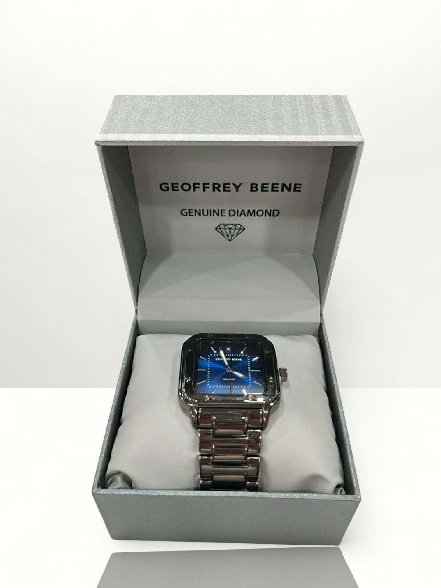 Geoffrey Beene Genuine Diamond Square Bracelet Watch - Image 2