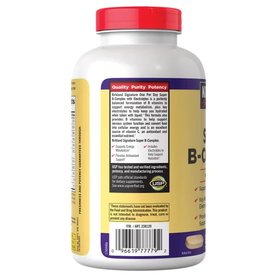 Kirkland Signature Super B-Complex with Electrolytes, 500 Tablets - Image 2