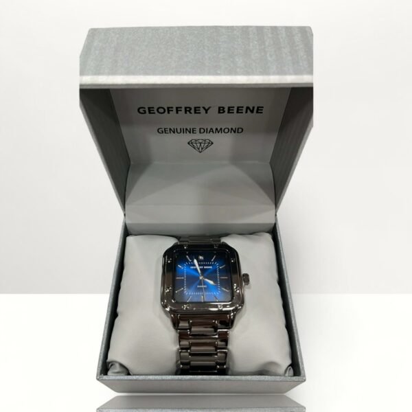 Geoffrey Beene Genuine Diamond Square Bracelet Watch