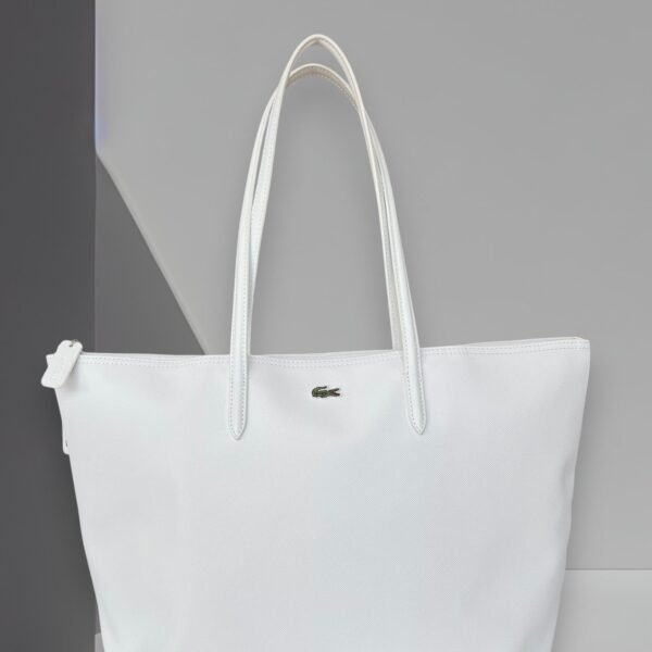 Lacoste Tote Bag Leather White