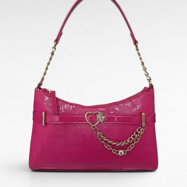 Juicy Couture Open Heart Shoulder Bag-Pink Flash