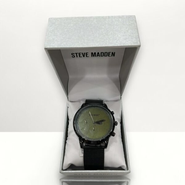Steve Madden Men's Watch Black Mesh Strap