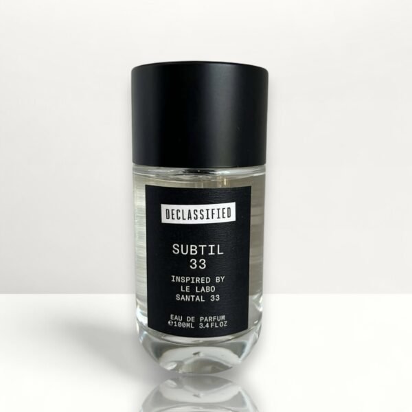 SUBTIL 33 Declassified EDP 00mL 3.4 Fl Oz