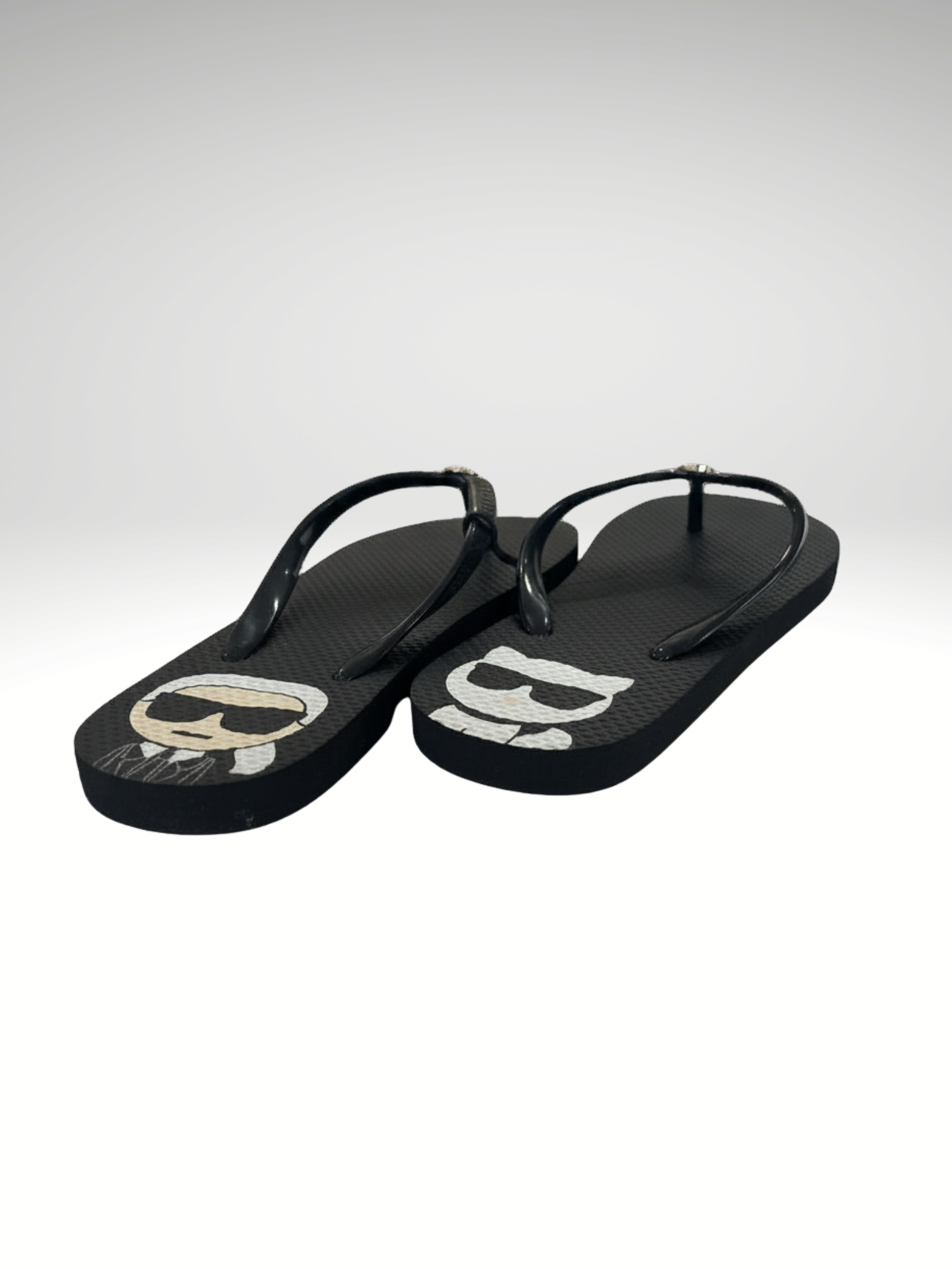 Karl Lagerfeld Slipper Black Karl & Cat Size 6/7 - Image 3