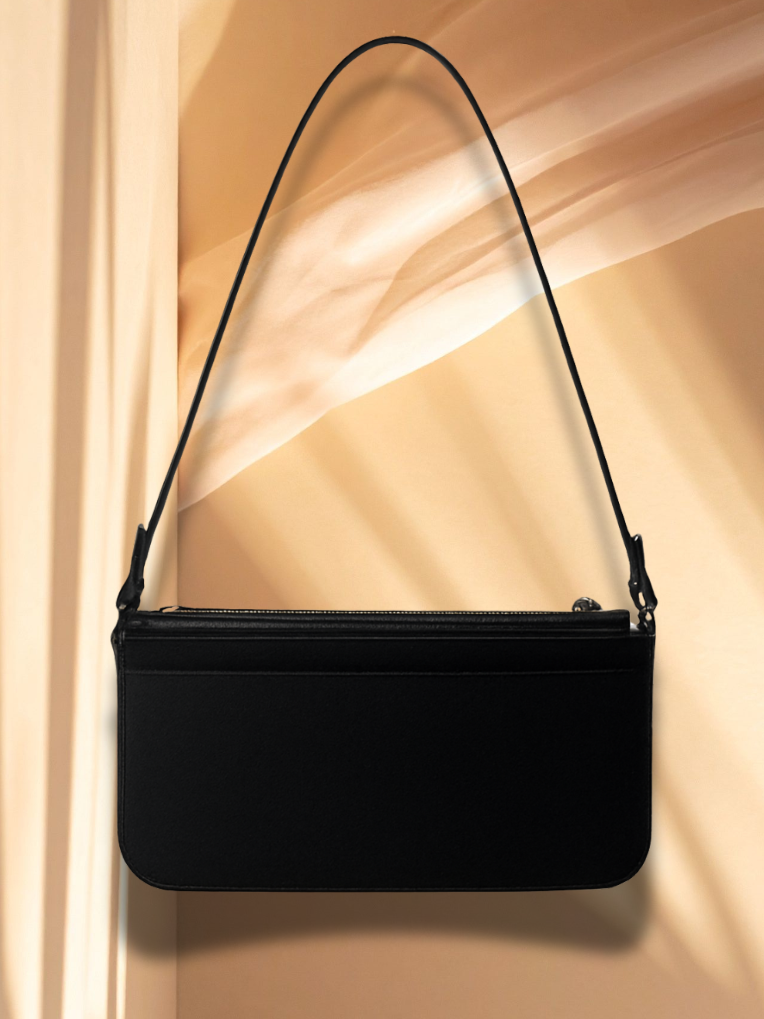 Calvin Klein Shoulder Bag Black Leather - Image 4