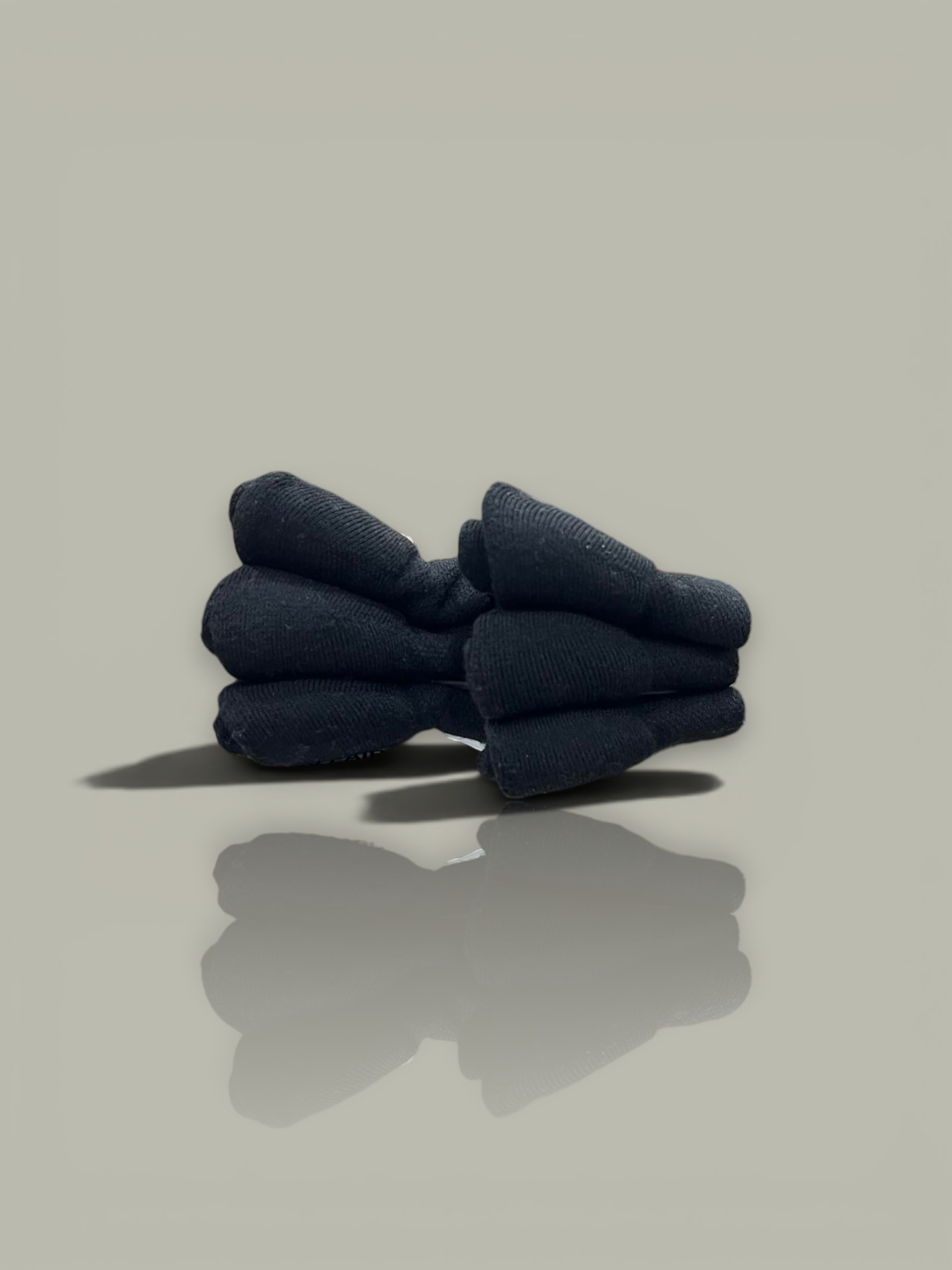 Jordan Crew Socks All Black 6pairs Item 6010 - Image 4