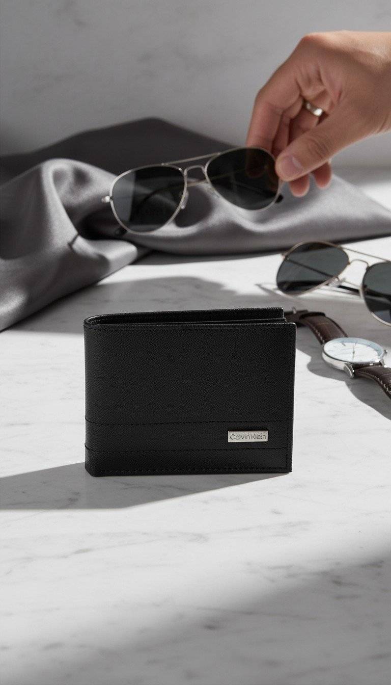 Calvin Klein Men's Wallet Bifold Leather Black - Image 4