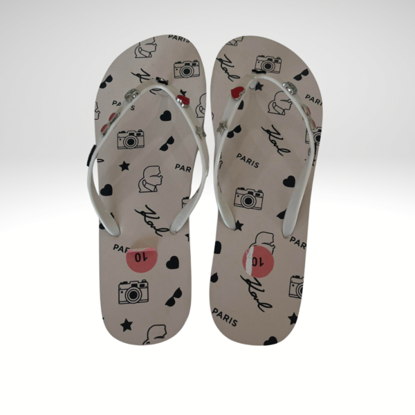 Karl Lagerfeld Zorica Slipper White Printed Size 10