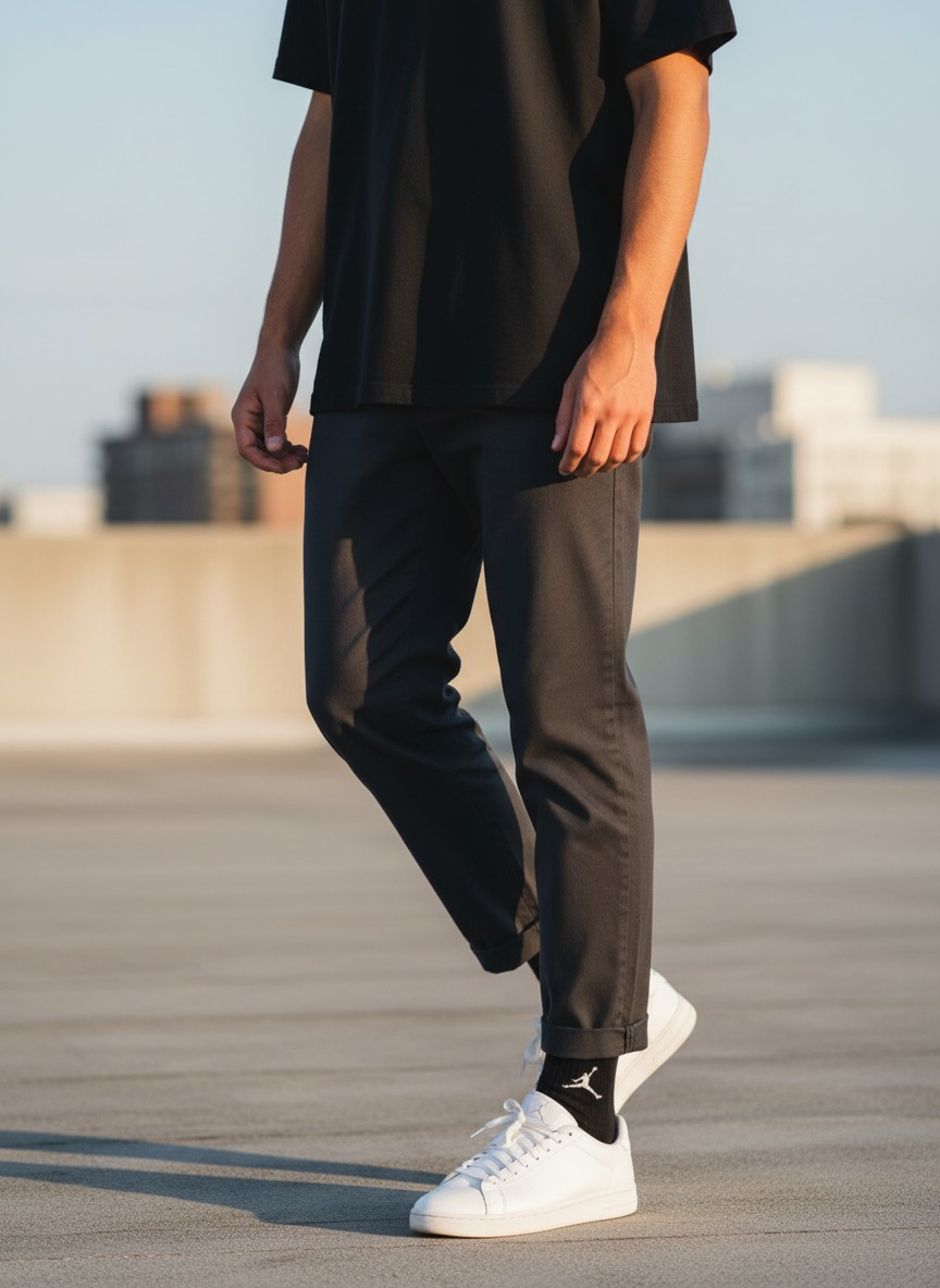 Jordan Crew Socks All Black 6pairs Item 6010 - Image 2