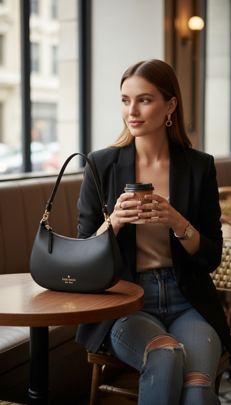 Kate Spade Paige Convertible Crossbody Bag-Black - Image 4
