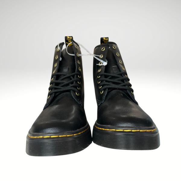 Dr. Martens Zavala Combat Boots Leather Black Size Men's US 9/Women's US 10