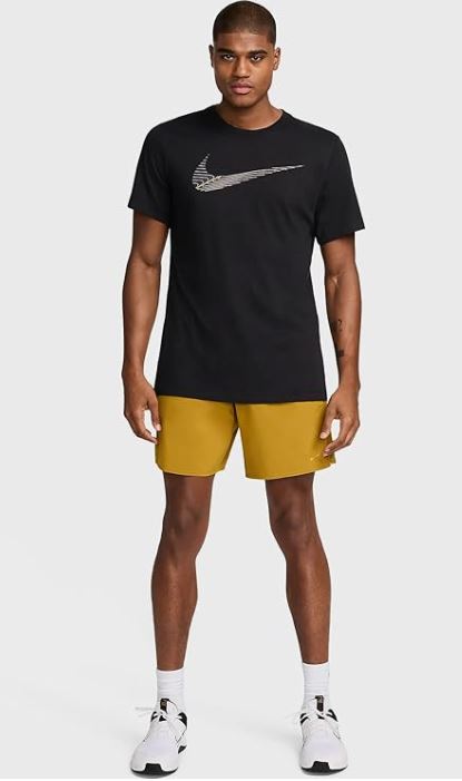 Nike Men's Dri-FIT Training T-Shirt Big Swoosh Logo Black XXL Item #2072 - Image 4