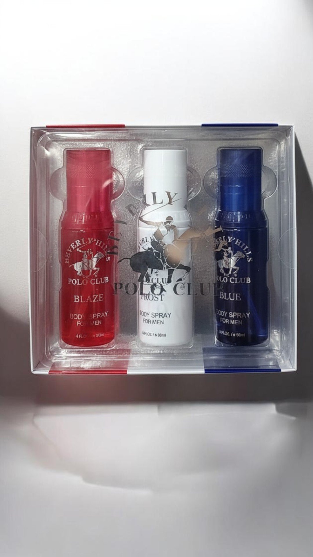 Beverly Hills POLO CLUB NATURAL Deodorant Spray 3pc Set