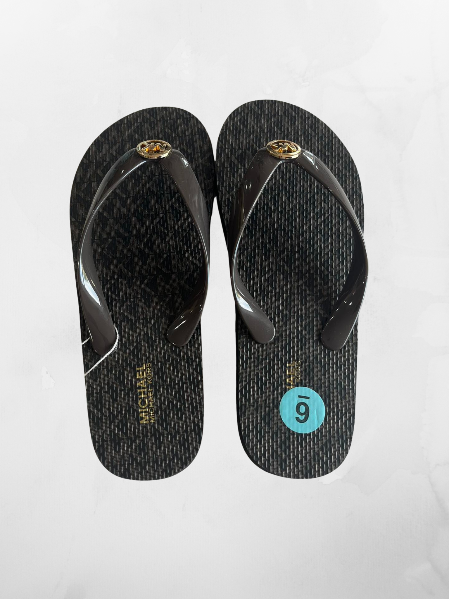 Michael Kors Slipper Brown Printed MK Size 6