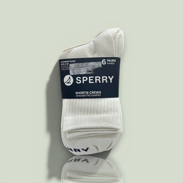 Sperry Shortie Crews Socks 6pairs Item 6012