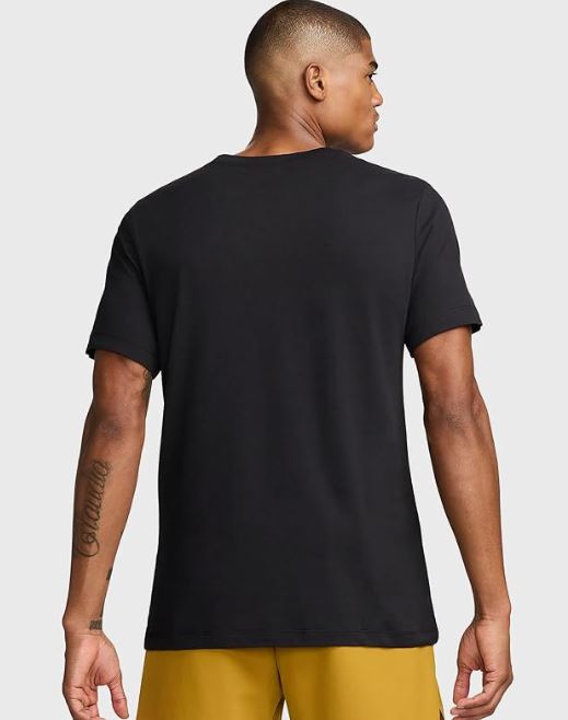 Nike Men's Dri-FIT Training T-Shirt Big Swoosh Logo Black XXL Item #2072 - Image 3