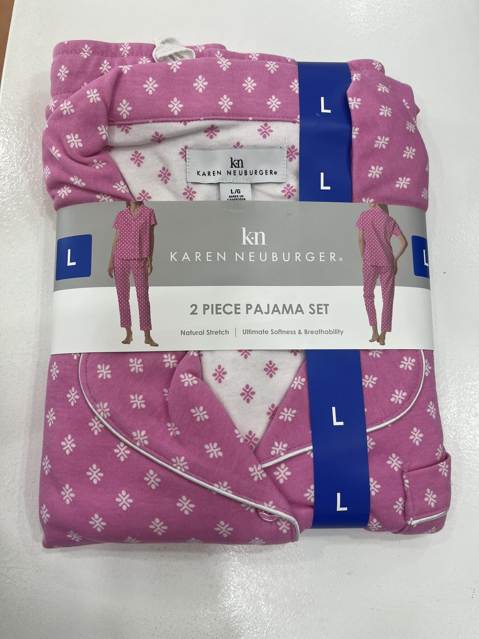 Karen Neuburger Womens 2 Pieces Pajama Set Pink Large Item #2086 - Image 5