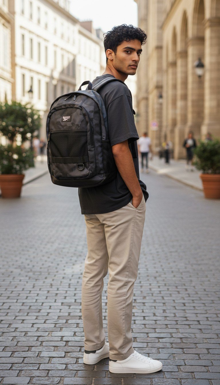 Reebok Camouflage Backpack Black Multi - Image 4