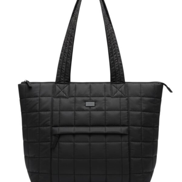 Reebok Azam Puffer Tote Black Lightweight Quilted Carry-All  RWH5T9251
