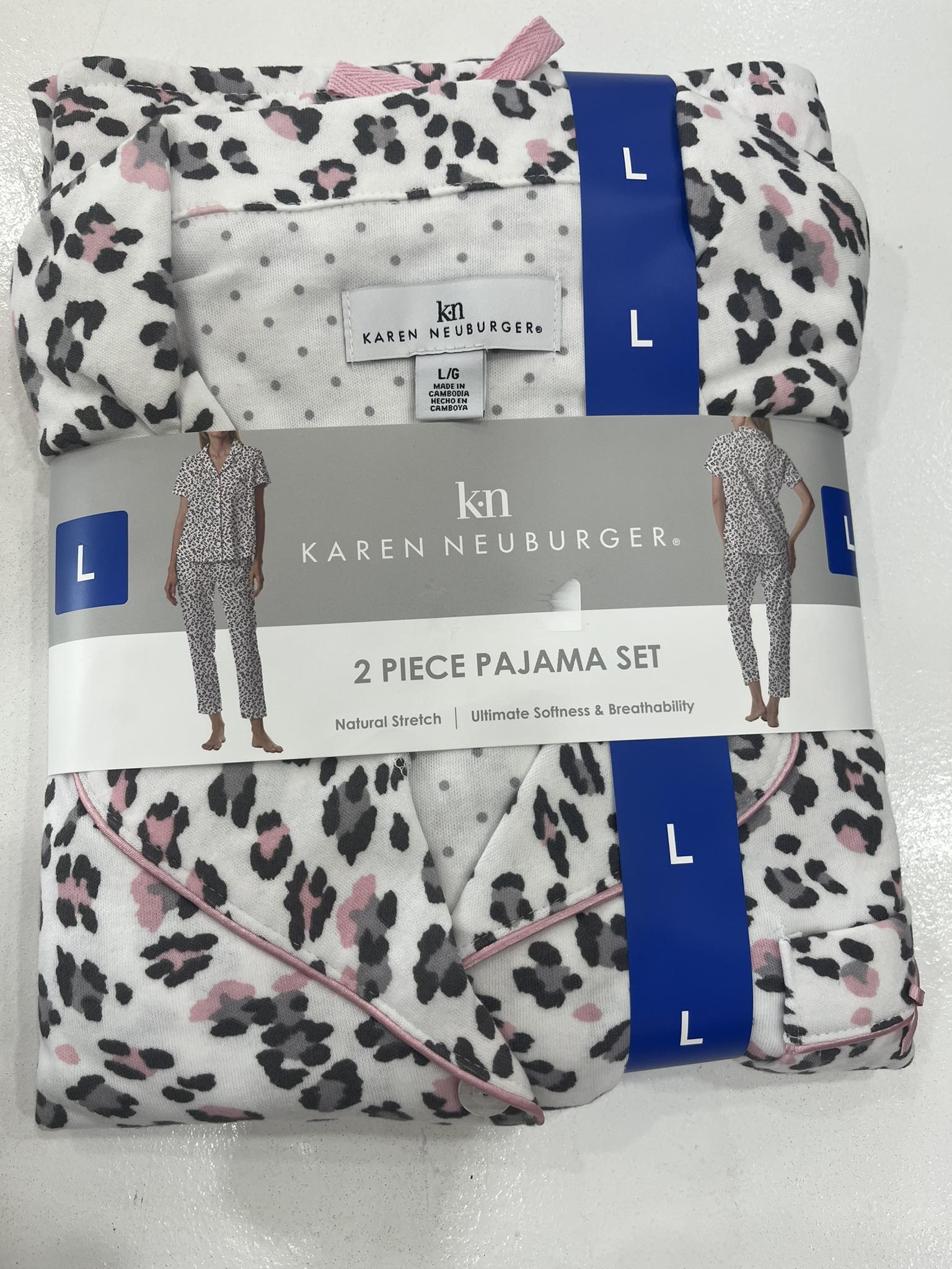 Karen Neuburger Womens 2 Pieces Pajama Set Black Large Item #2084 - Image 3