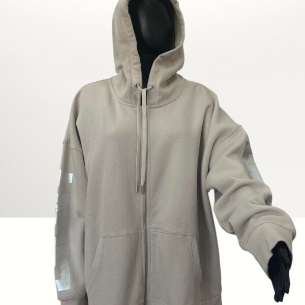 DKNY FOIL LOGO FULL-ZIP HOODIE BEIGE 2XL Item #2079