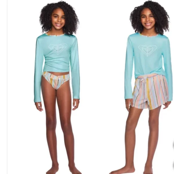Roxy Youth 3-piece Swim Set Light Blue Large Item #2080