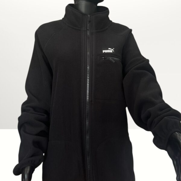 Puma Polar Fleece Jacket W/ Raglan Sleeve Black Large Item #2075