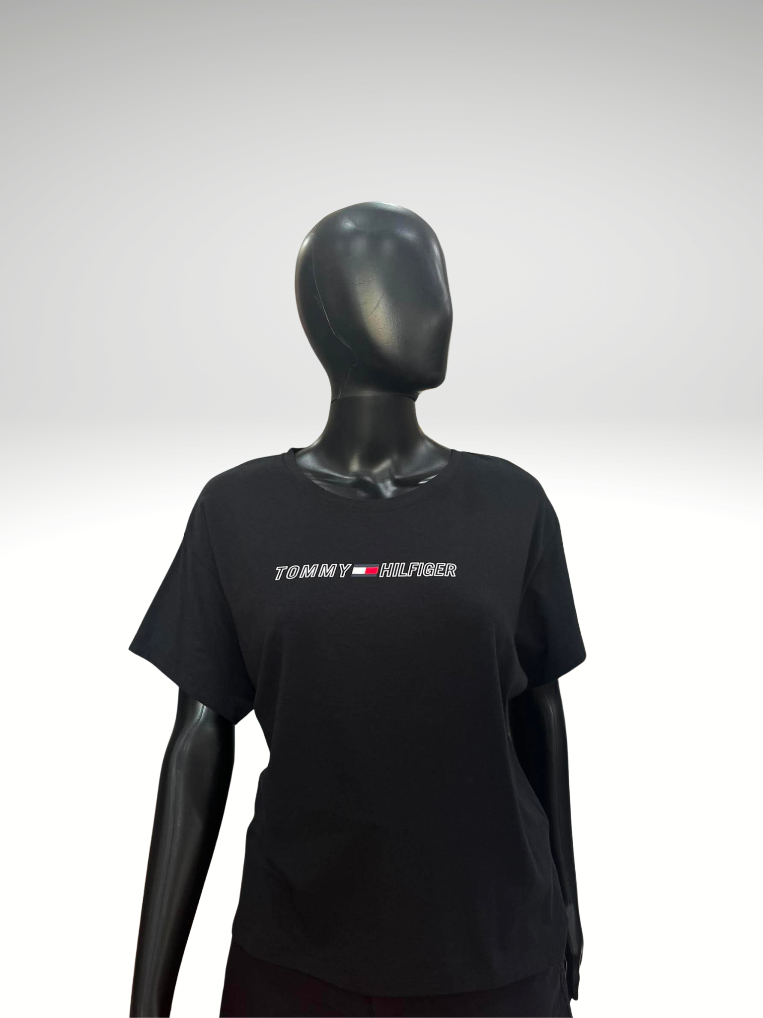 Tommy Hilfiger Ladies Black Top Item #2109 - Image 2