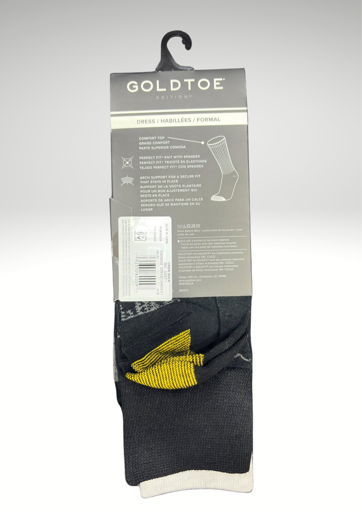 GoldToe Edition Mens Blueridge Crew Socks Assorted, 3 Pack Item 6001 - Image 3