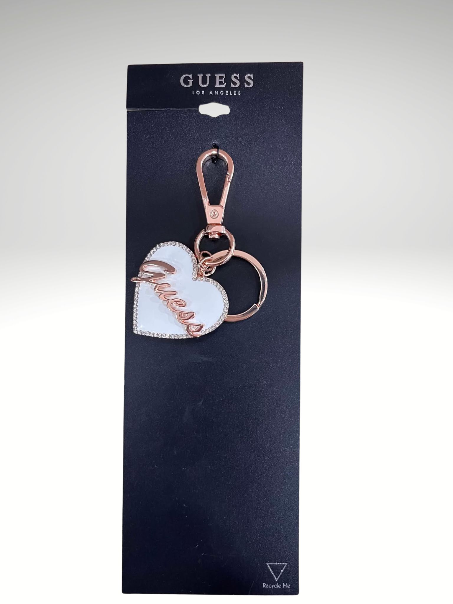Guess Los Angeles Rose Gold-Tone Heart Charm Keychain Item #5036 - Image 4