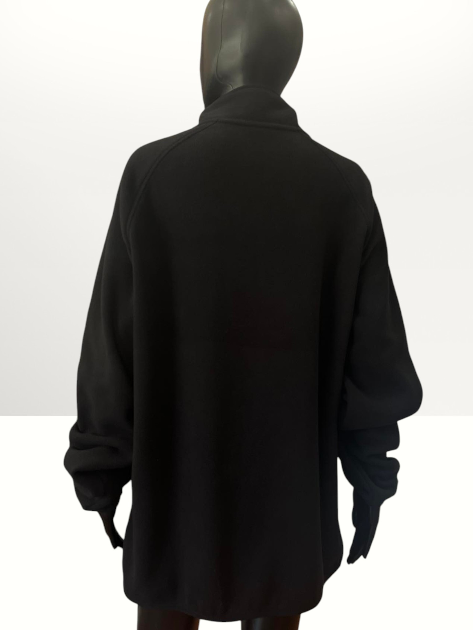 Puma Polar Fleece Jacket W/ Raglan Sleeve Black Large Item #2075 - Image 3