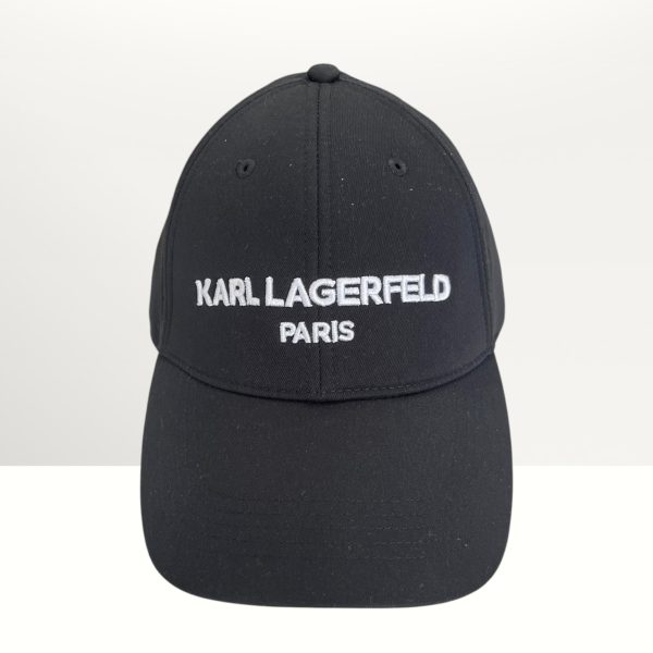 Karl Lagerfeld Paris Black Baseball Cap Item #2044