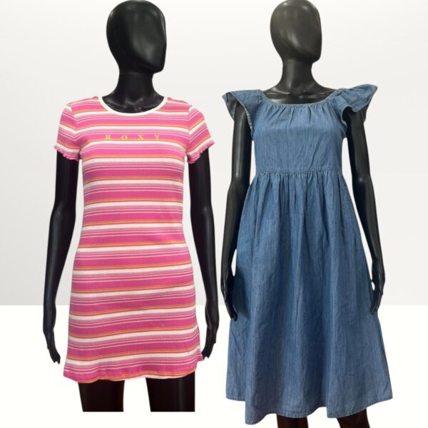 Roxy Youth 2Pack Dress PinkBlue Large Item #2090