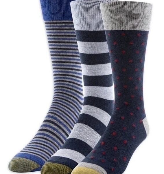 Gold Toe Edition Dress Crew Socks Assorted, 3 Pack Item 6002