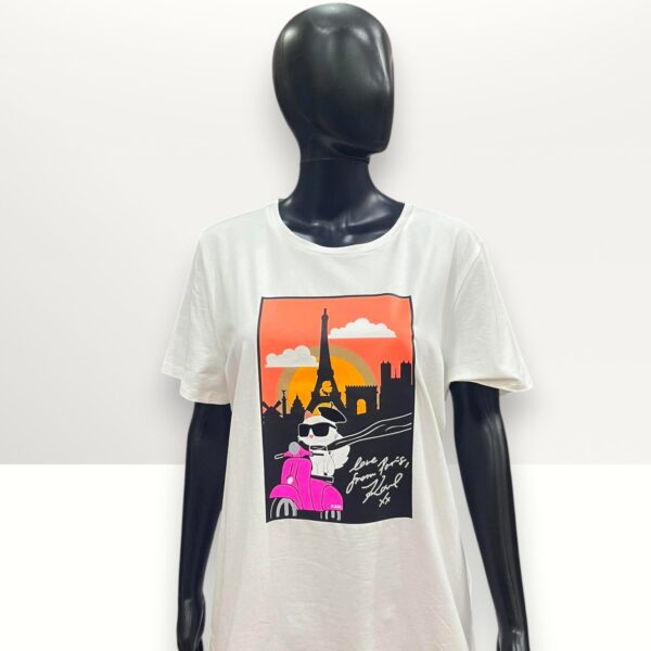 Karl Lagerfeld White Women Shirt Large Item #2099
