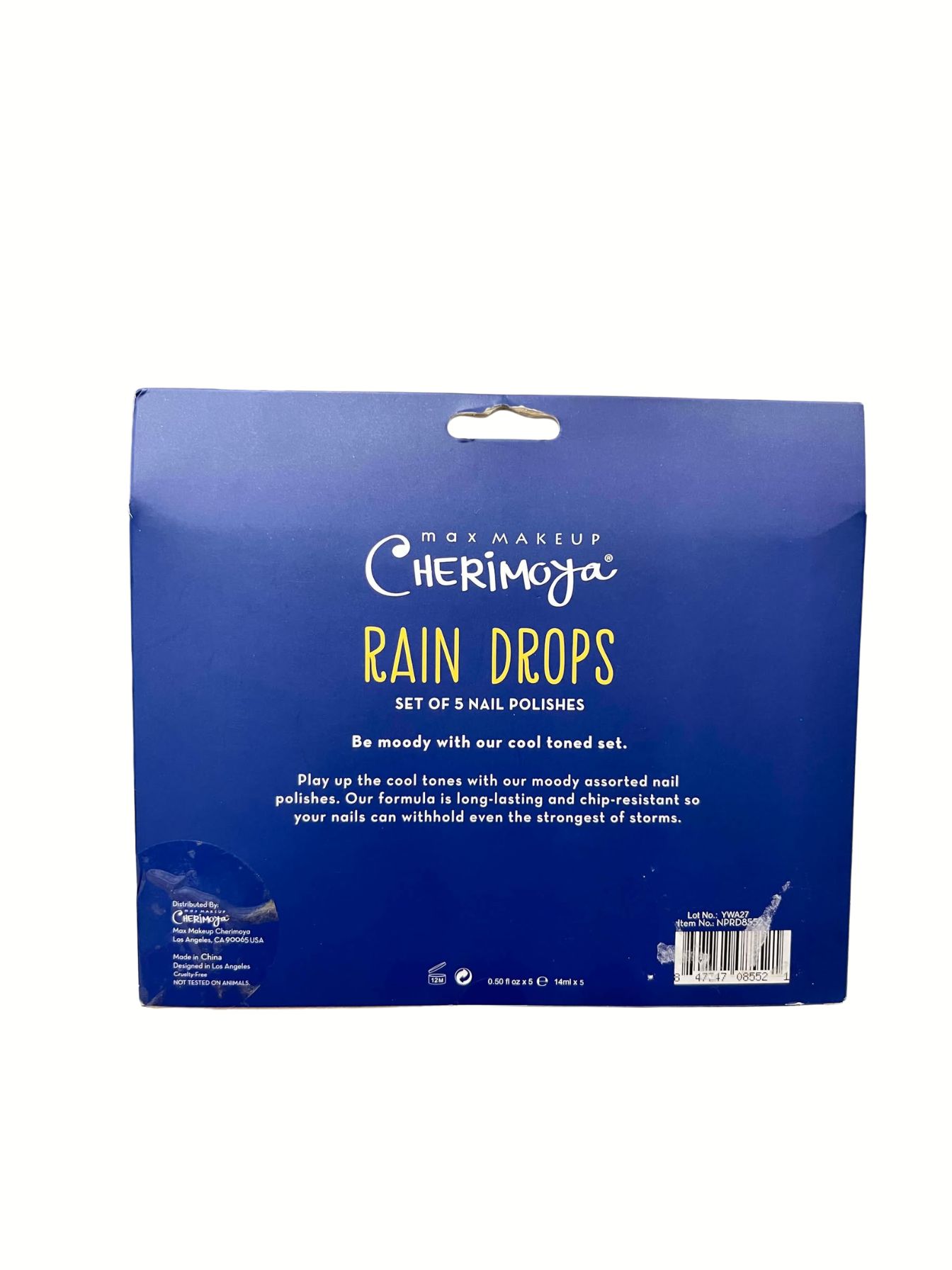 Max Makeup Cherimoya Rain Drops 5-Piece Nail Polish Set 50 Oz/ 14mL. Item 0005 - Image 3