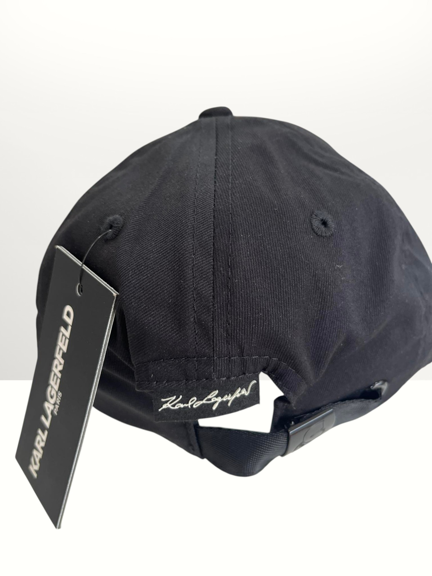 Karl Lagerfeld Paris Black Baseball Cap Item #2044 - Image 2