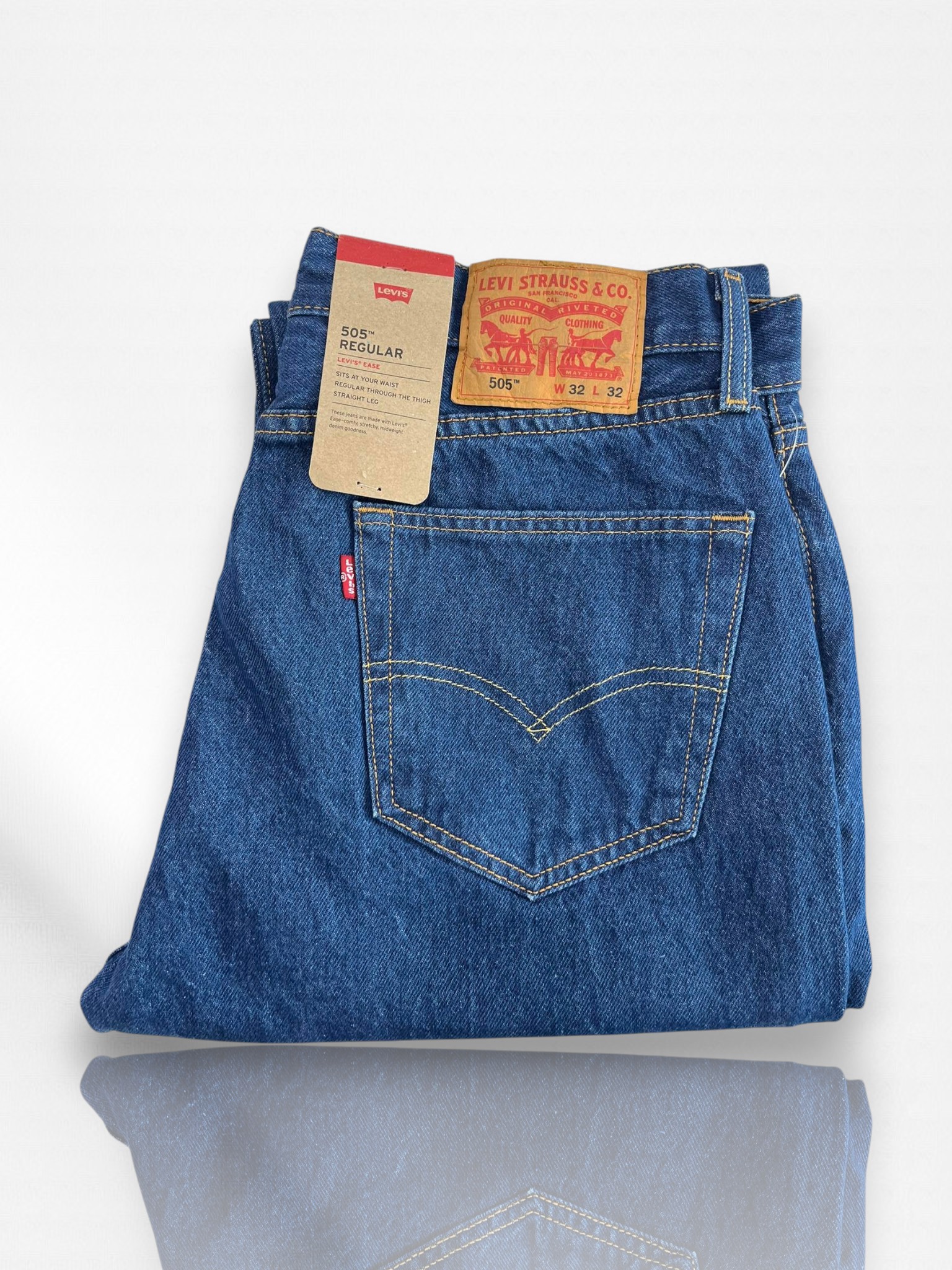 Levi's 505 Regular Mens Jeans Levi's Ease W32 L32 Item #2030 - Image 2