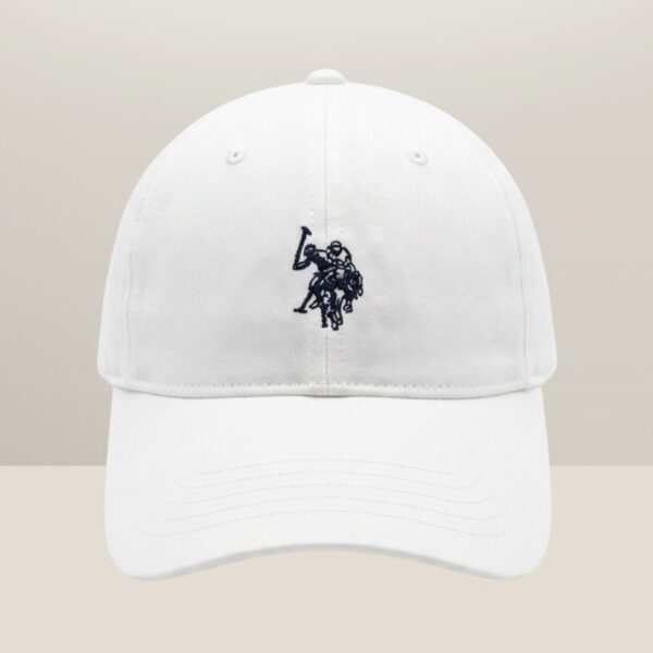 U.S. Polo Assn. Baseball Cap White with Dark Blue Embroidered Logo Item #2049
